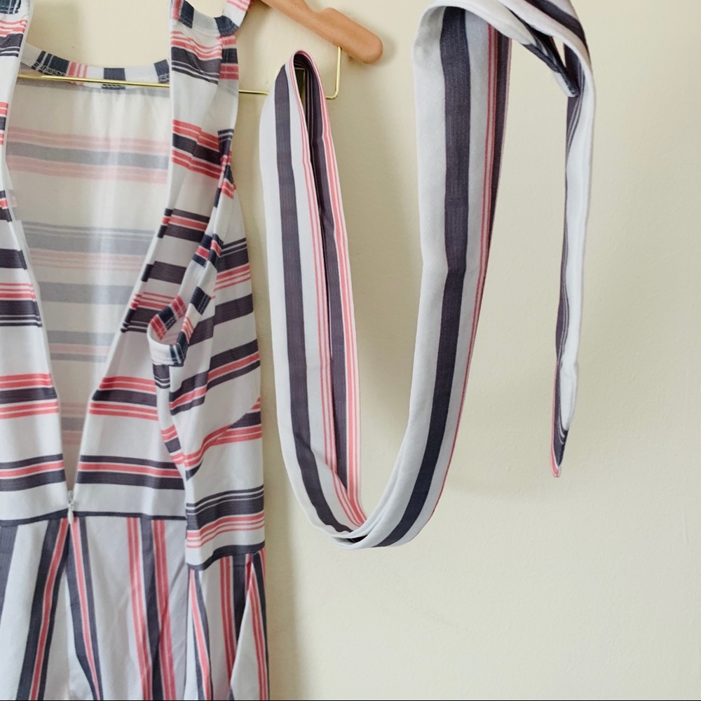 Italian Pink Stripe Jumpsuit with Pockets - Picture 15 of 16